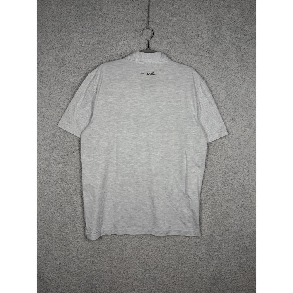 Travis Mathew Polo Shirt Men's Size L Gray Striped Stretch‎ Short Sleeve Golf - Picture 6 of 6